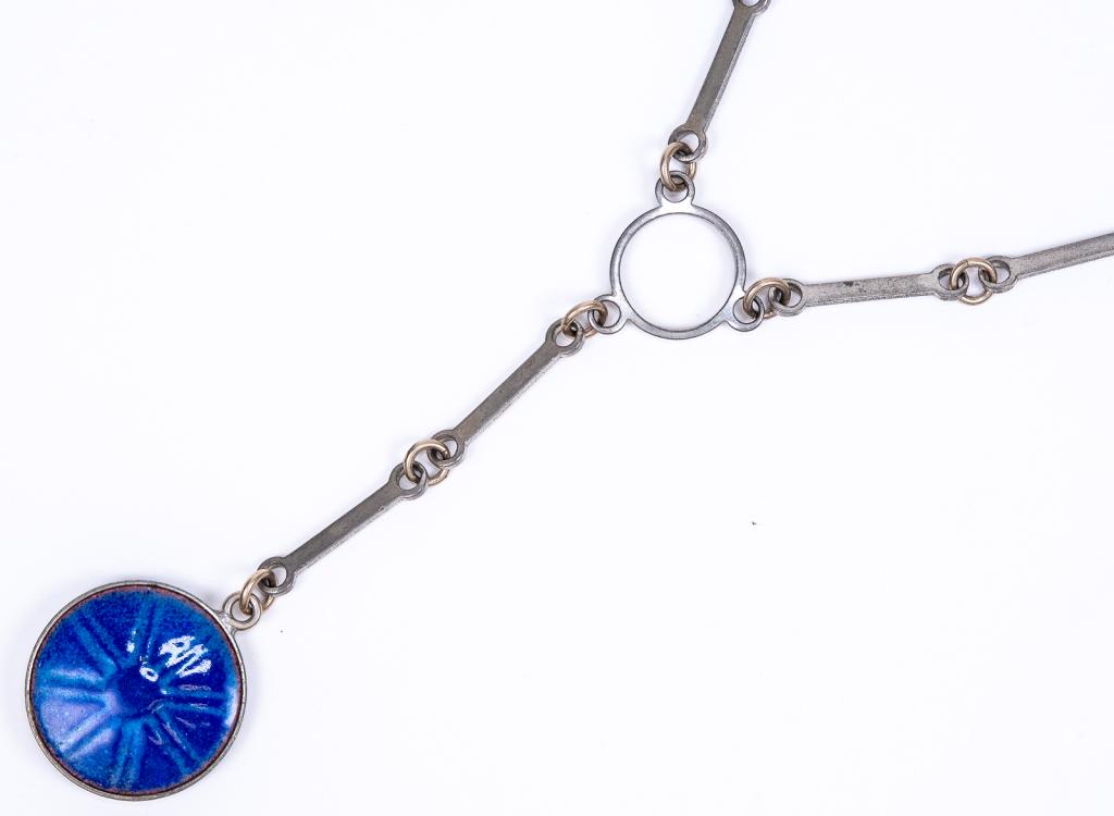 Mette + Finn Aero Denmark Enamel Pewter Necklace (1 of 8)