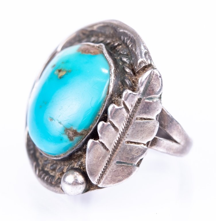 Native American Sterling & Turquoise Ring (1 of 10)