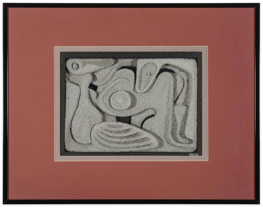 Ralph Prata (American) Carved Concrete Art (1 of 6)