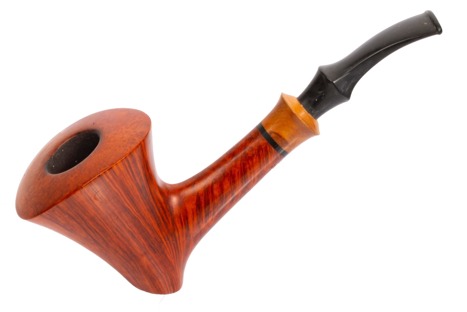 Teddy Knudsen Eagle Elephant's Foot Estate Pipe: Item/Description: Danish estate pipe by Teddy Knudsen. It has been bestowed with the Eagle stamp, the highest grade of quality Knudsen gives out. Teddy Knudsen has been making pipes in one way or anot