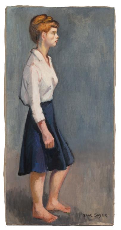 Isaac Soyer Female Portrait Painting (1 of 6)