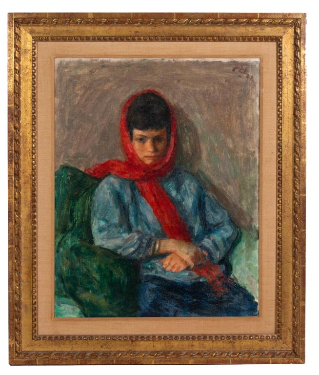 Robert Philipp Portrait "The Red Scarf" (1 of 5)