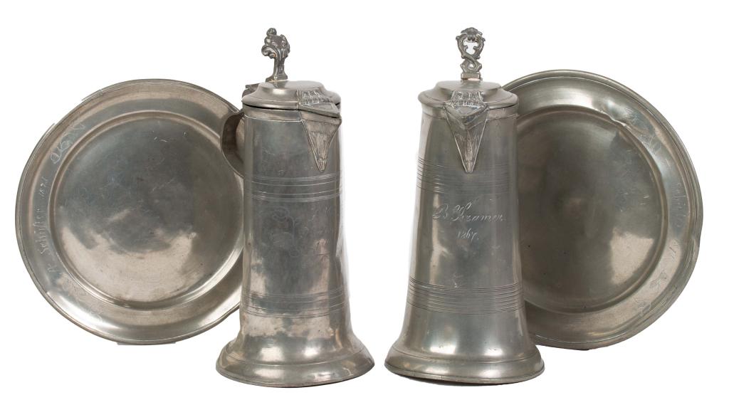German Four Piece Pewter Assortment (1 of 11)