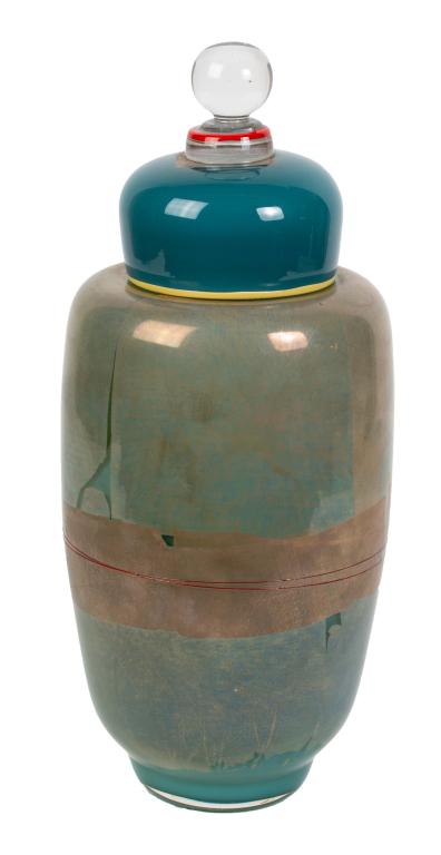 Studio Paran Signed Art Glass Lidded Vase (1 of 7)
