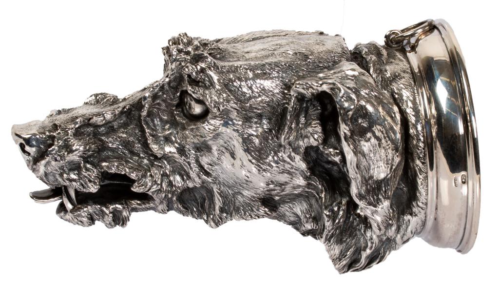 Russian Silver Dog Head Stirrup Cup (1 of 11)