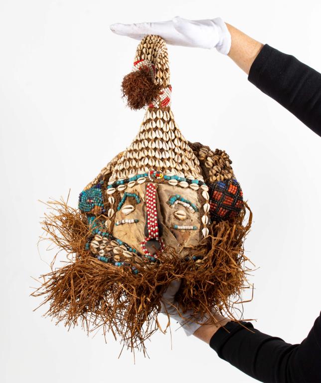 African Kuba Style Cowrie Mask- Congo (1 of 7)