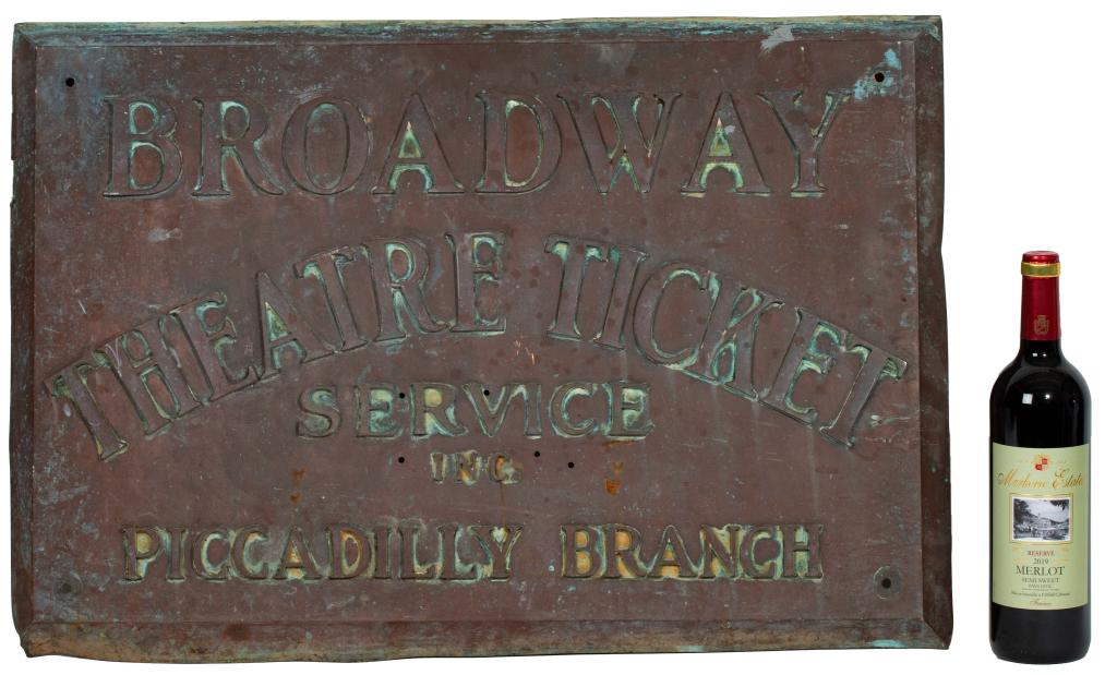 Original Bronze Broadway Theater Ticket Sign (1 of 9)