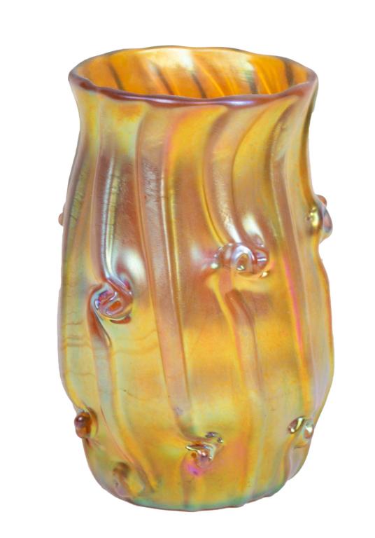 Steven Lundberg Iridescent Art Glass Vase (1 of 7)