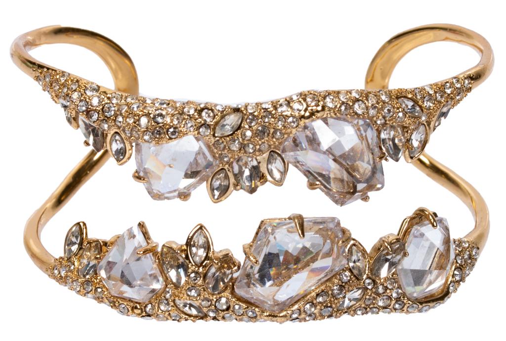 Signed Alexis Bittar Goldplated Crystal Cuff (1 of 5)