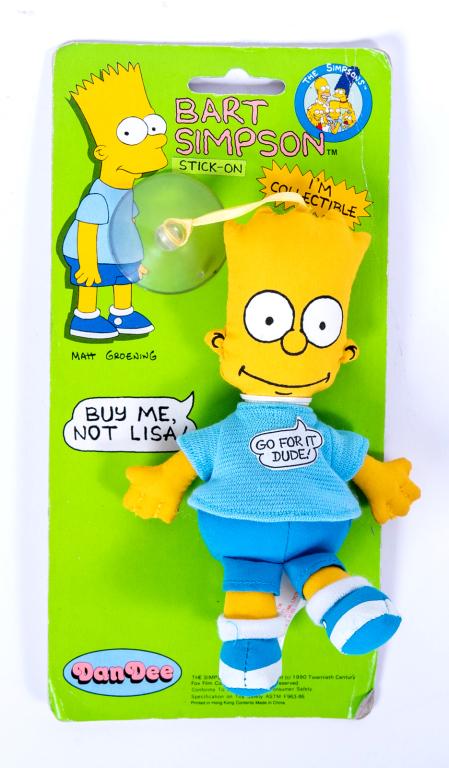 PROTOTYPE - Dan Dee 6" Bart Simpson Toy Stick-On (1 of 2)