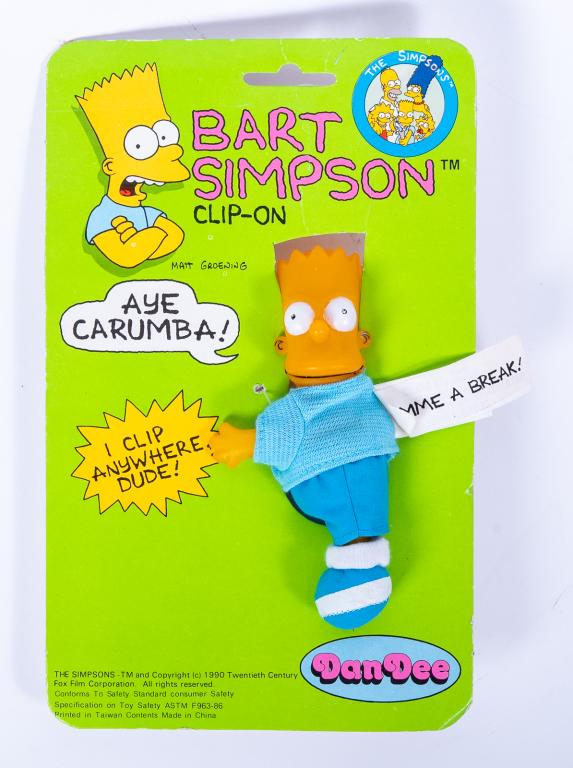 PROTOTYPE - Dan Dee 4" Bart Simpson Toy Clip-On (1 of 3)