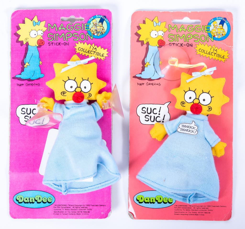 PROTOTYPE - Two Dan Dee 5" Maggie Simpson Stick-On (1 of 4)