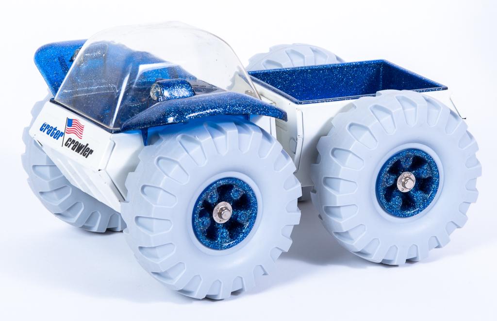 Tonka Crater Crawler #2546 Vintage Toy & Box: Item/Description: Vintage Tonka truck, Crater Crawler No. 2546 in original box. Early model. (Space, Moon Buggy, Apollo, Made in USA, Steel) Material: Mixed materials Dimensions: Length: 12"; Width: 8