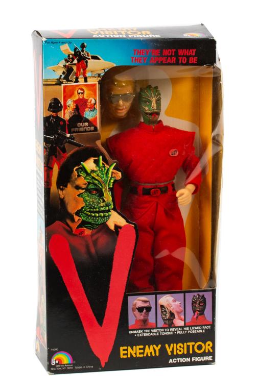 1984 LJN Toys V "Enemy Visitor" Action Figure NIB: Item/Description: V "Enemy Visitor" action figure by LJN toys from the TV Show "V". V was an American science fiction television series and movie. Unopened in original packaging. This item was used as