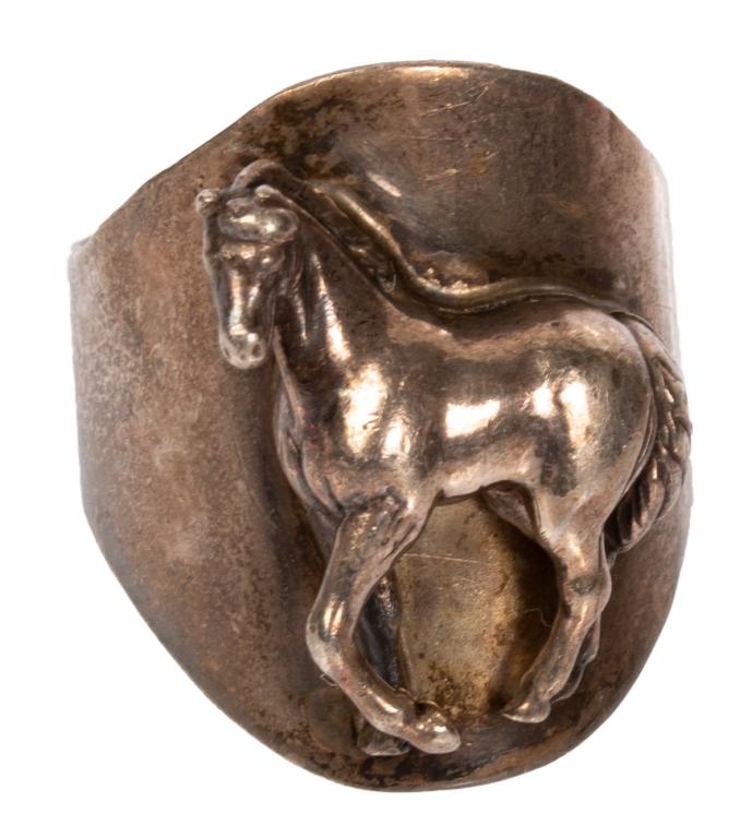 Sterling Silver Figural Horse Ring - Size 8 (1 of 5)