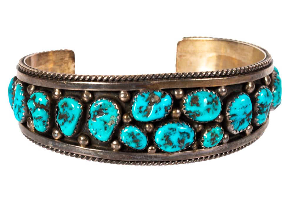 D. Delgarito Navajo Sterling & Turquoise Cuff (1 of 6)