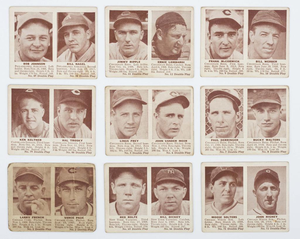 1941 Double Play Lot of 33 Vintage Baseball Cards (1 of 15)