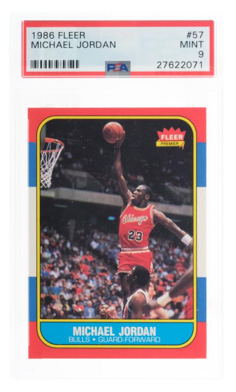 1986 Fleer Michael Jordan #57 Rookie Card PSA 9 (1 of 3)