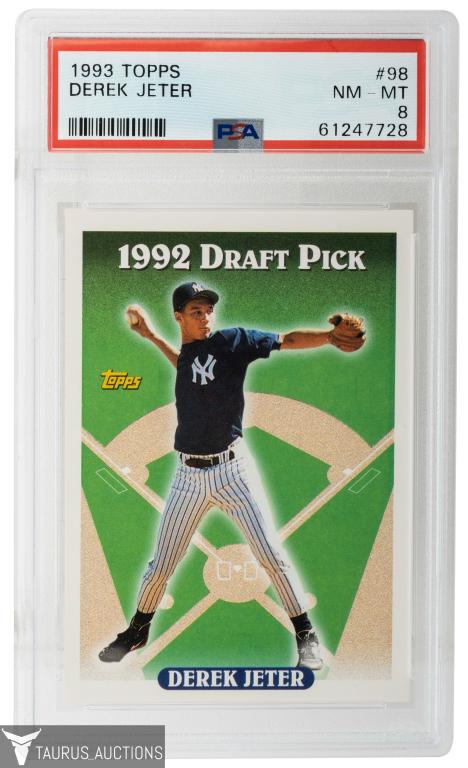 1993 Topps #98 Derek Jeter RC Baseball Card PSA 8 (1 of 3)