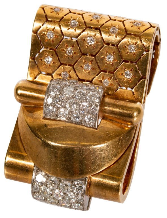 Van Cleef & Arpels 18K Platinum Diamond Clip (1 of 16)