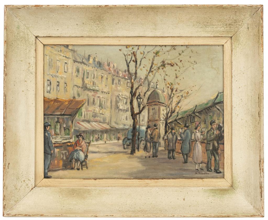 Robert Towers - Village Square Oil Painting (1 of 11)