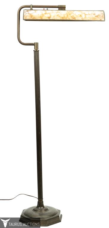 Pharmacy Floor Lamp, Slag Glass Shade (1 of 13)