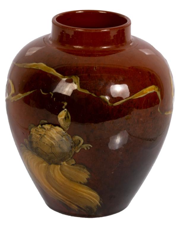 1885 Albert R. Valentine Rookwood Turtle Vase (1 of 7)