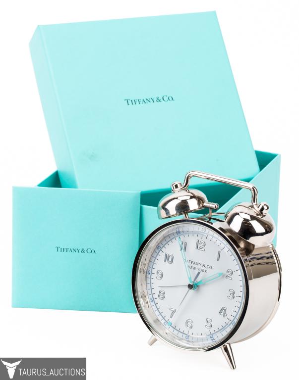 Tiffany & Co. Nickel Twin Bell Alarm Clock