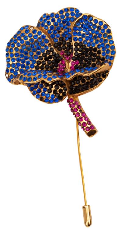 Lanvin Swarovski Crystal Jewelled Flower Stickpin (1 of 4)