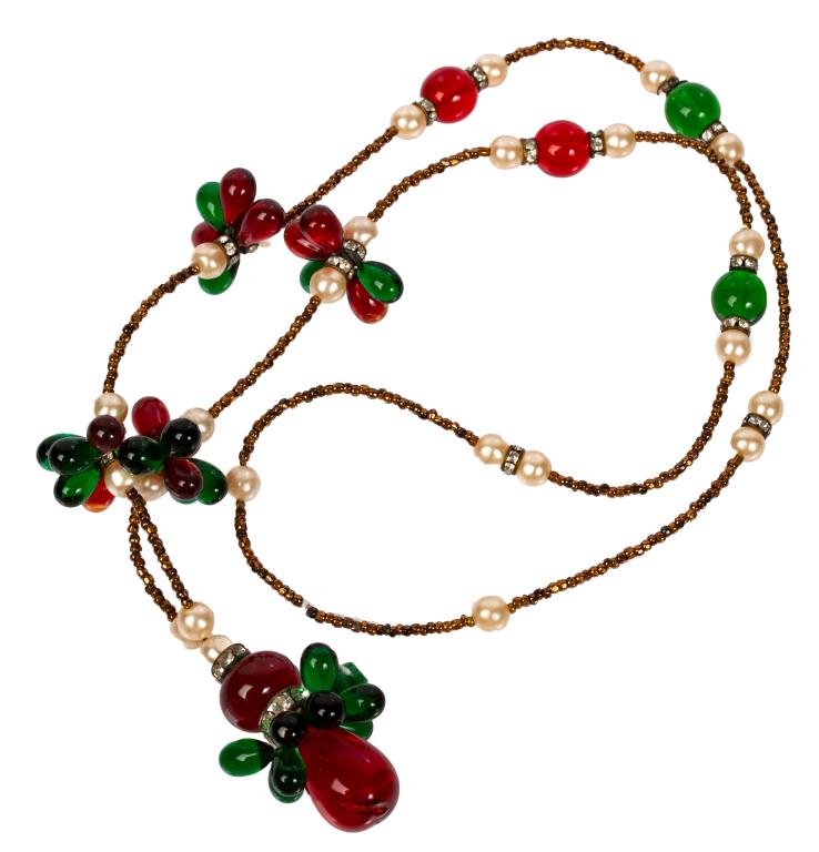 Jeweled Bead Art Glass Necklace (1 of 4)