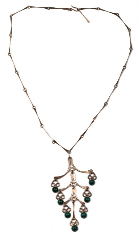 Modernist Sterling Eilat Stone Necklace - Israel (1 of 4)