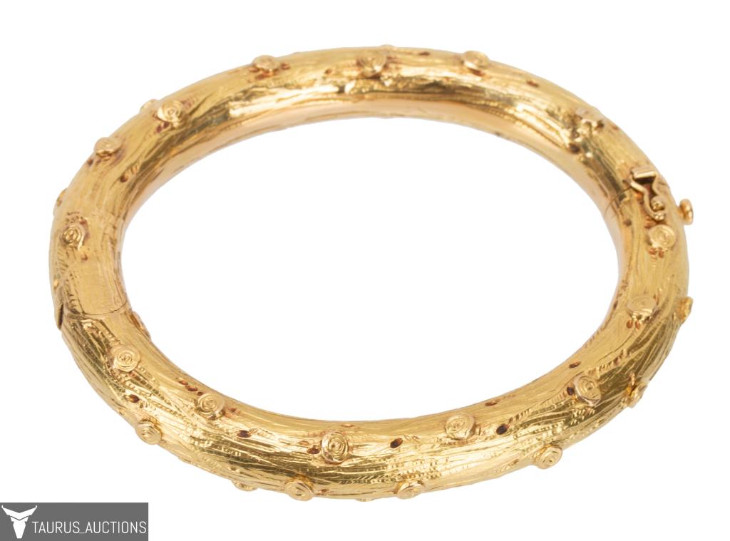 Tiffany & Co.18K Bamboo Bangle Bracelet Italy (1 of 8)