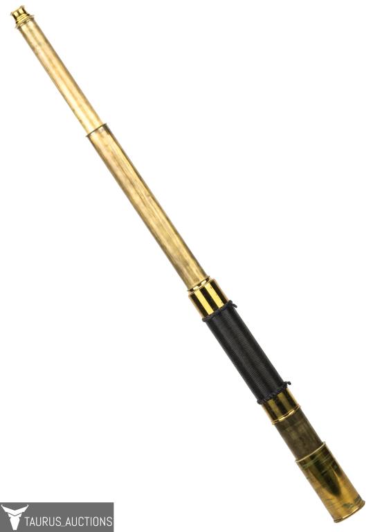 Nautical Brass Spyglass w/ Leather Sleeve (1 of 14)