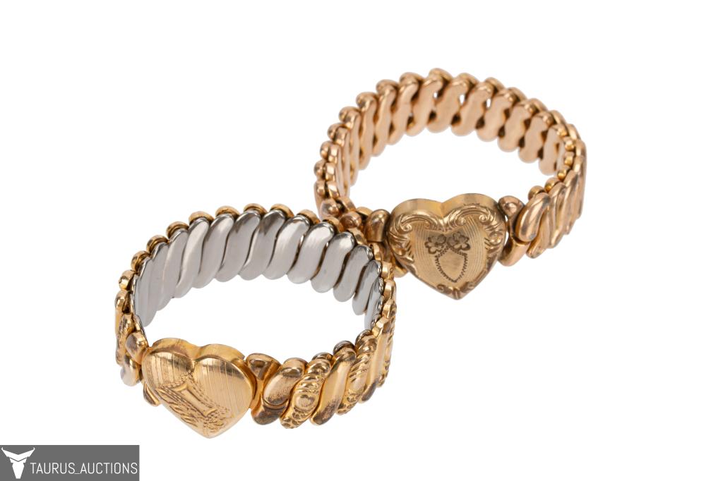 Gold Filled Sweetheart Stretch Bracelets -Pair (1 of 5)