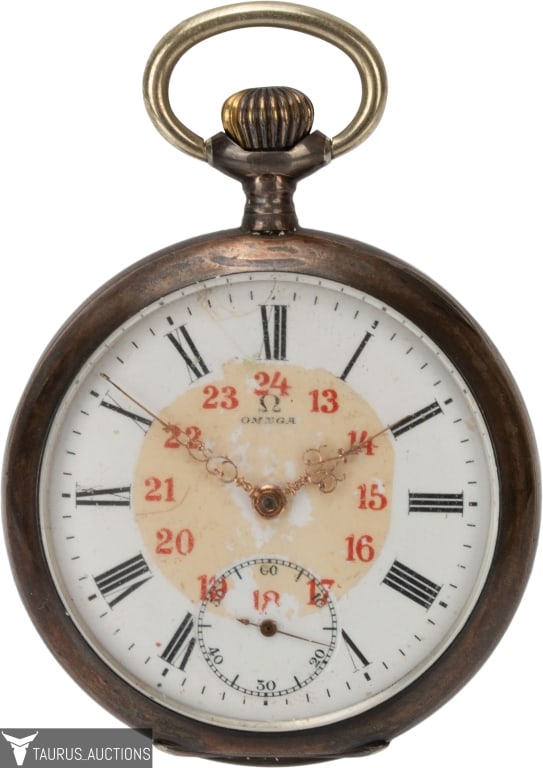 Silver Omega Grand Prix Paris Pocket Watch (1 of 10)