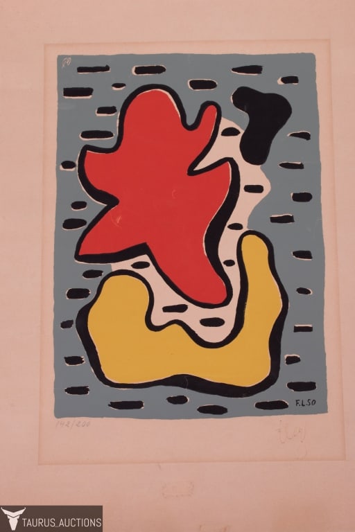 Fernand Leger Composition Aux Dominos Lithograph