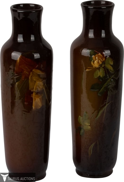 Pair of Rozane Ware Art Pottery Vases (1 of 13)