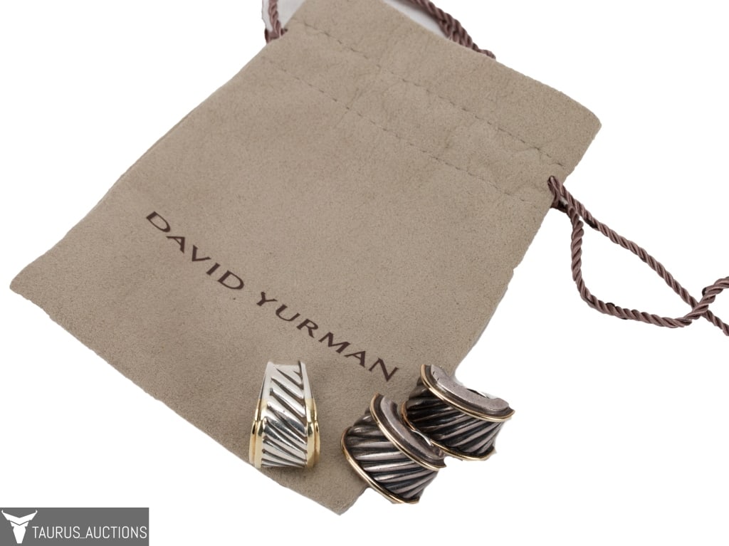 David Yurman Cable Cigar Band Sterling 14K Jewelry (1 of 8)