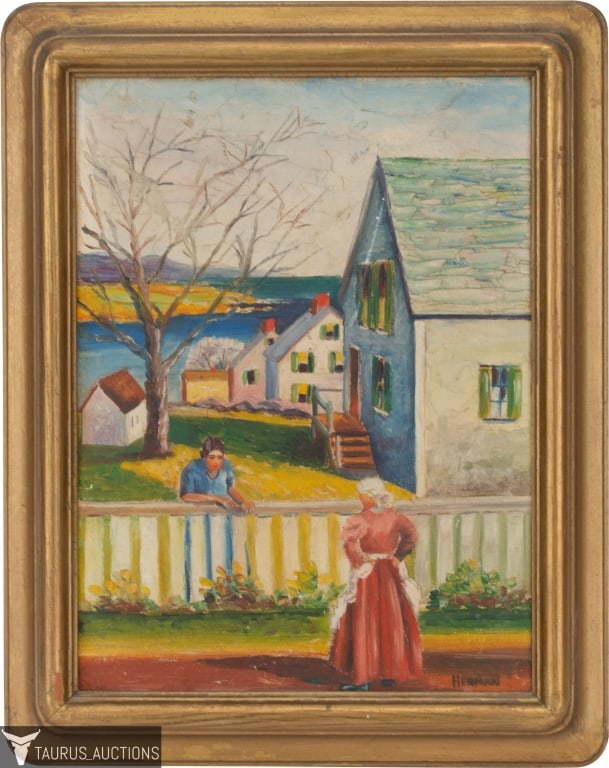 Herman - Cape Cod Village Scene Oil (1 of 7)