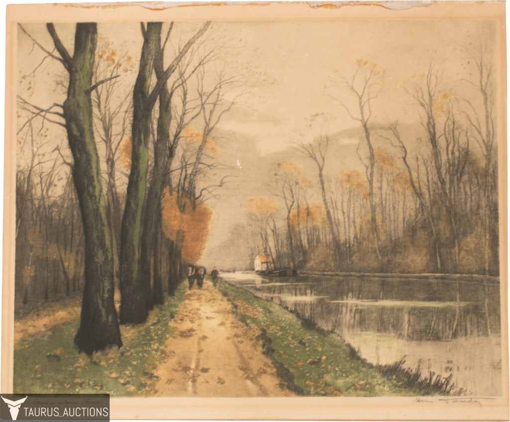 Henri Jourdain - Canal eu Automne - Etching (1 of 7)