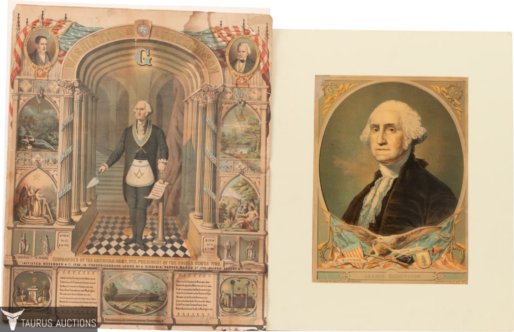 George Washington Chromolithograph Pair (1 of 13)