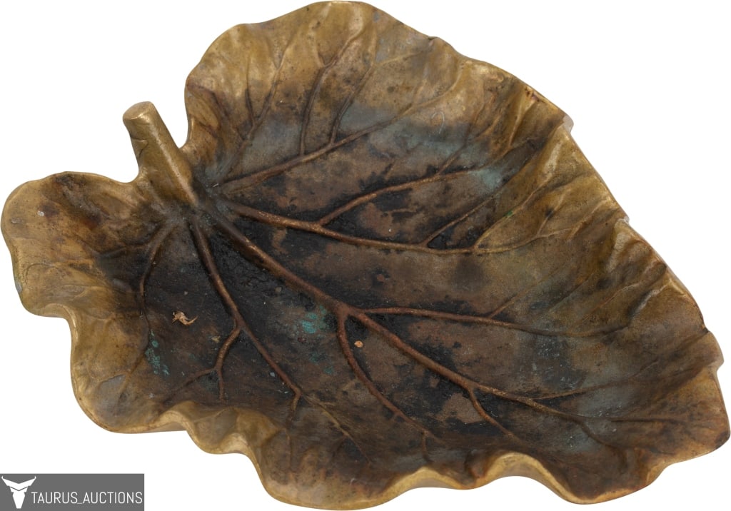 Metalcrafters Brass Rhubarb Leaf Dish, 1948 (1 of 8)