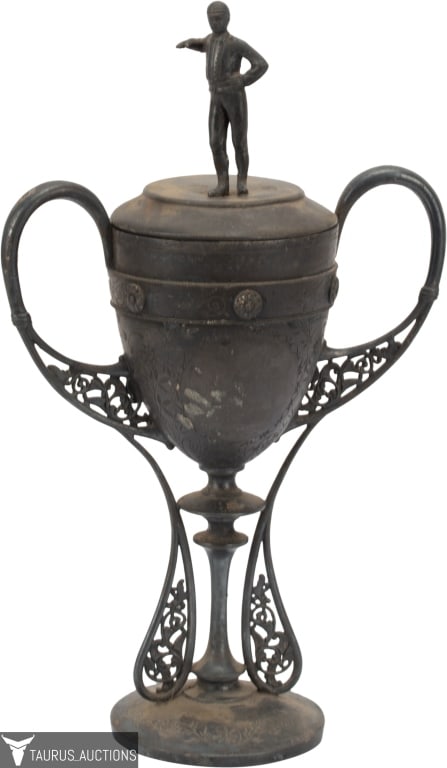 Antique Meriden B. High Wheeler Bicycle Trophy (1 of 13)