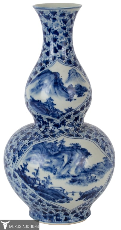 Chinese Blue & White Double-Gourd Porcelain Vase (1 of 8)