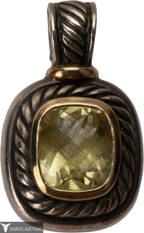 David Yurman Sterling 18K Citrine Albion Pendant (1 of 8)