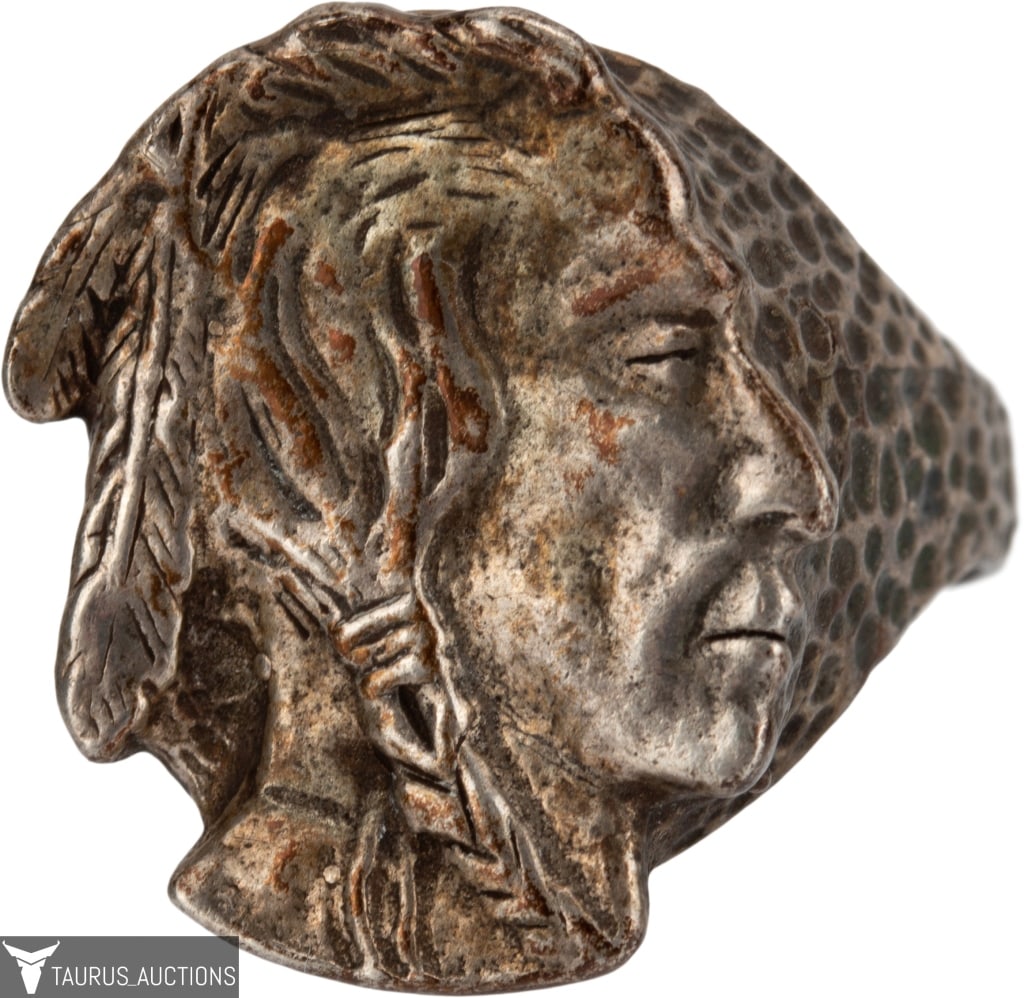 Indian Head Buffalo Nickel Sterling Ring - Size 9 (1 of 7)