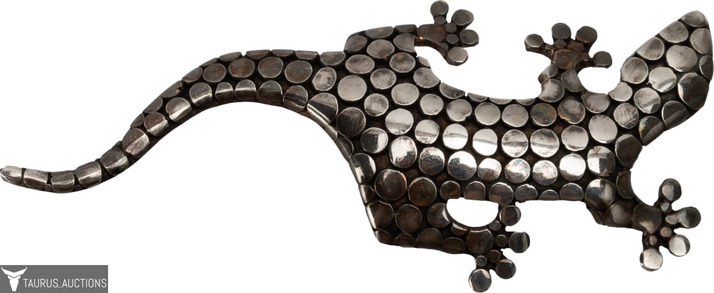 Sterling Figural Lizard Chameleon Brooch (1 of 5)