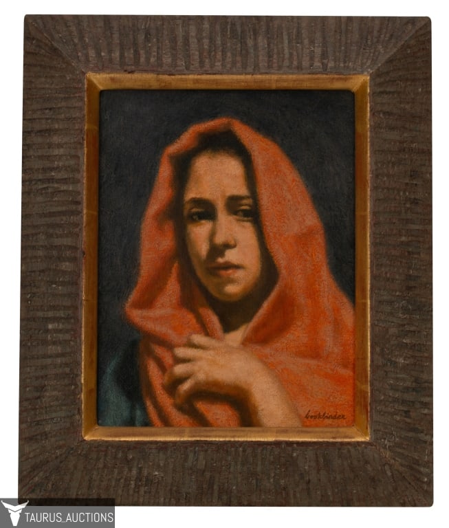 Jack Bookbinder Mexican Shawl Oil Painting (1 of 7)