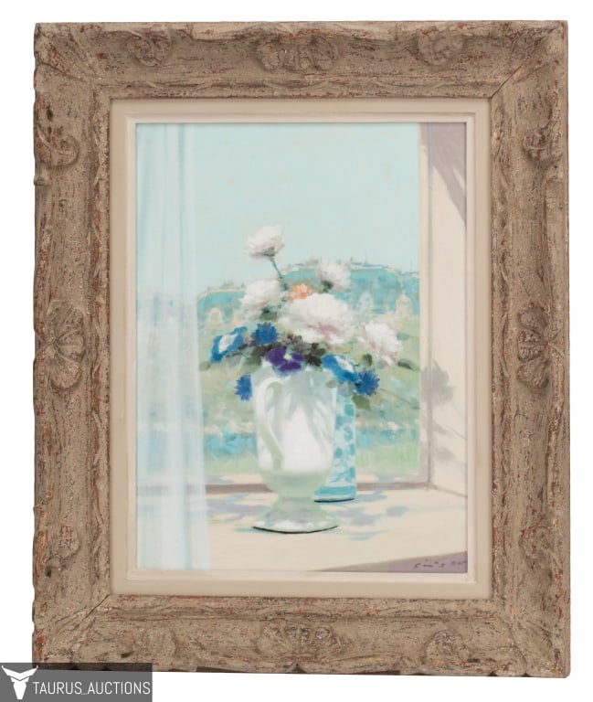 Andre Gisson - Still Life in Window Oil Painting (1 of 6)