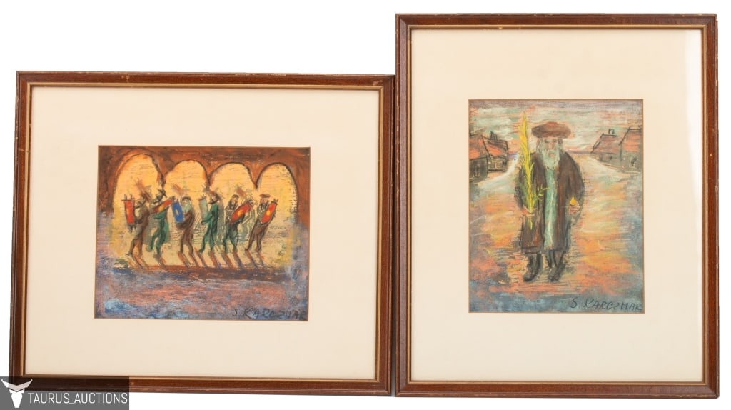 Simon Karczma Mixed Media Pair - Judaica (1 of 5)
